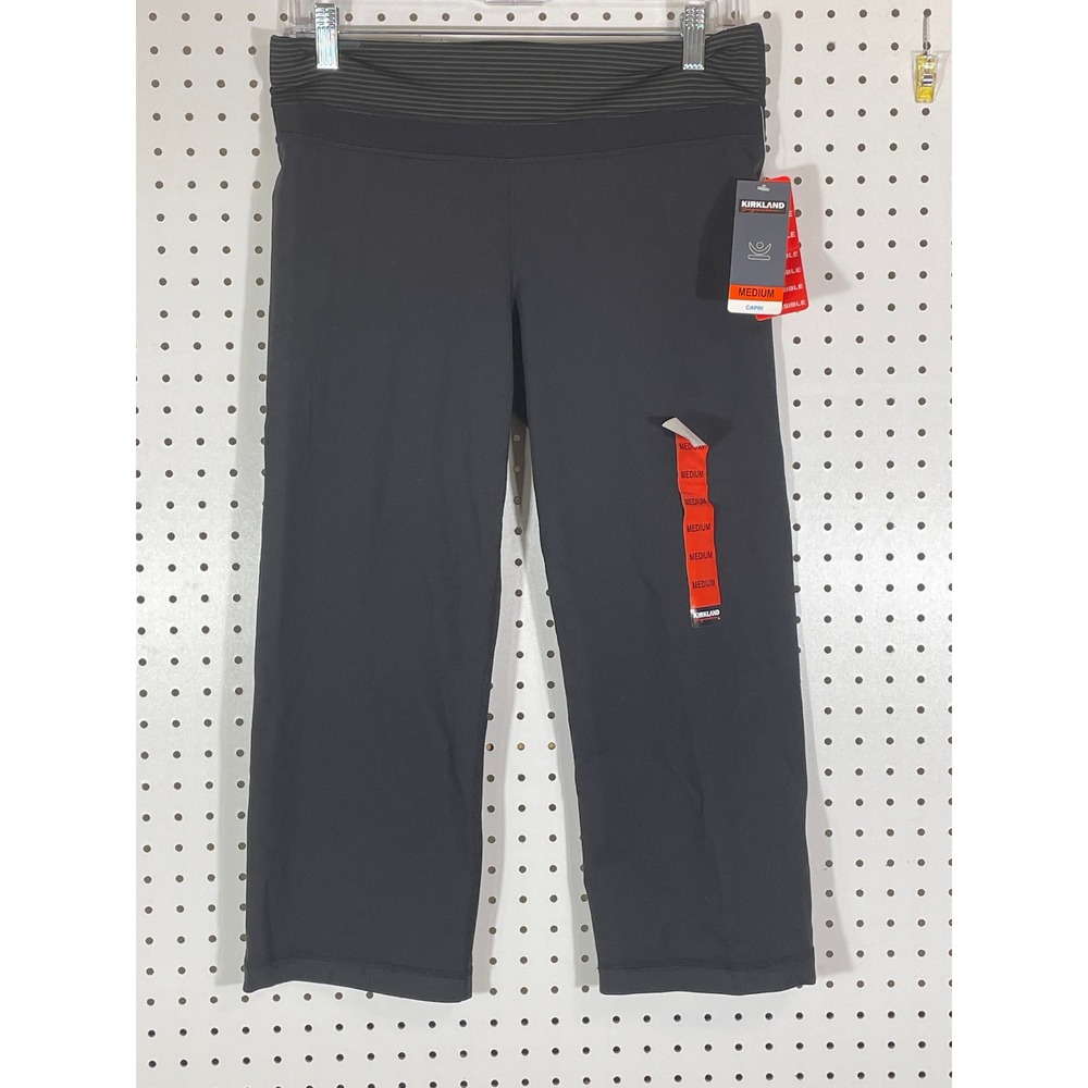 Kirkland Signature Womens Reversible Capri Leggings Gray Medium 788895